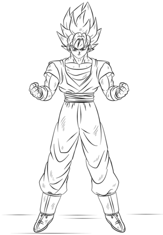 Goku Super Saiyan Coloring Page